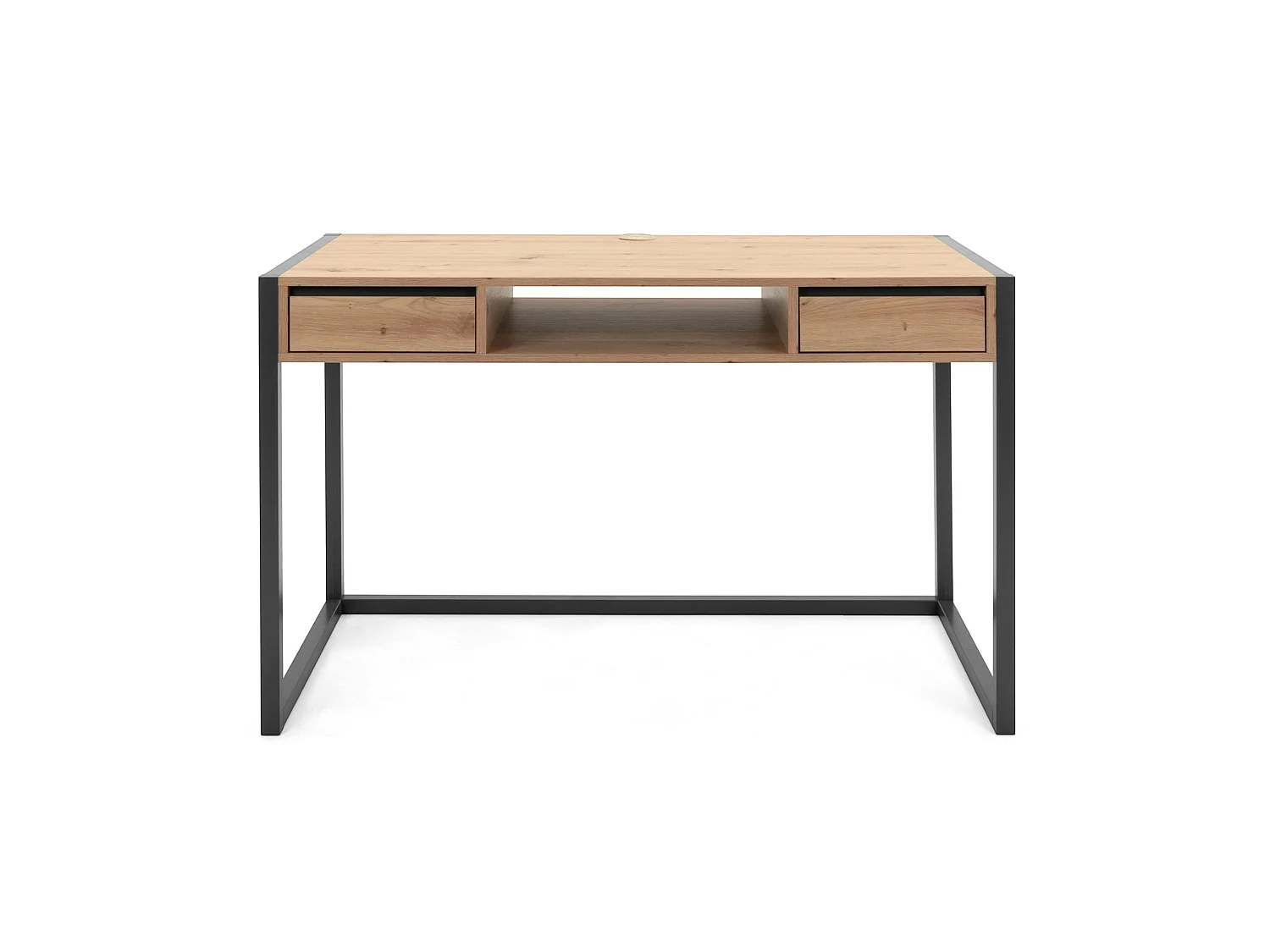 Bureau de chambre effet bois 2 tiroirs 1 niche ALVA