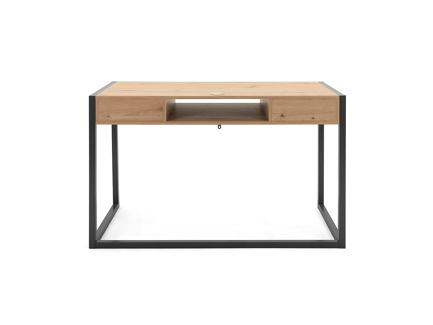 Bureau de chambre effet bois 2 tiroirs 1 niche ALVA