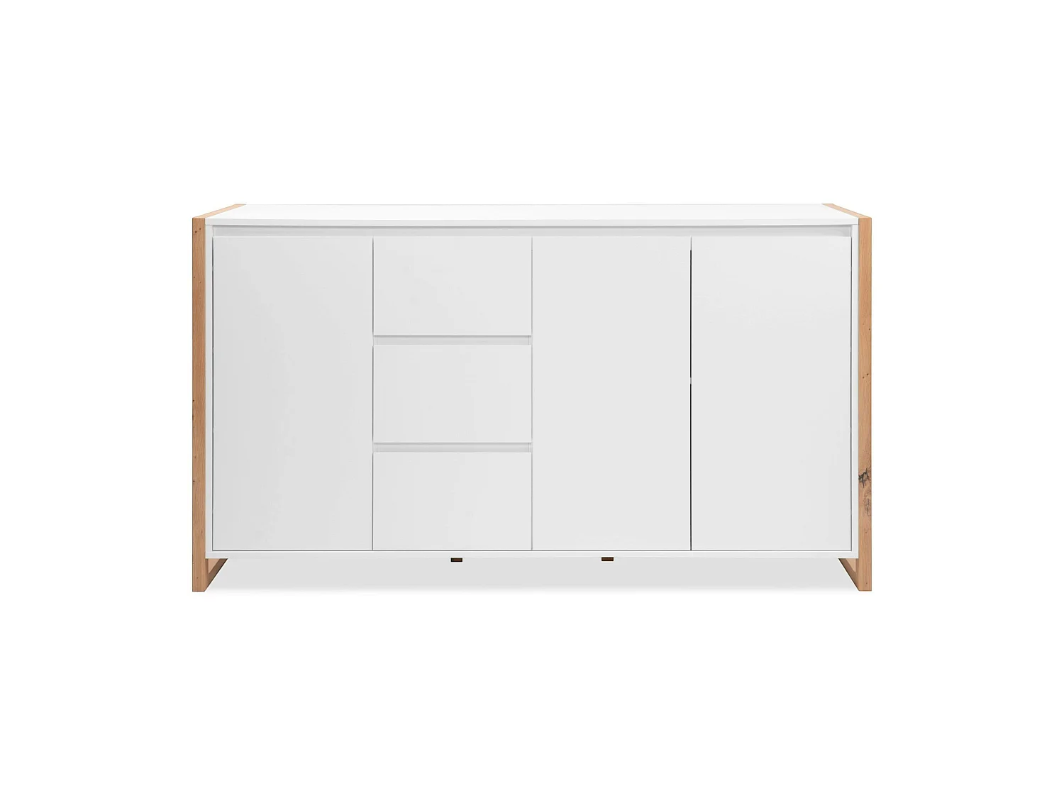 Buffet blanc 3 portes 3 tiroirs 160 cm ALVA