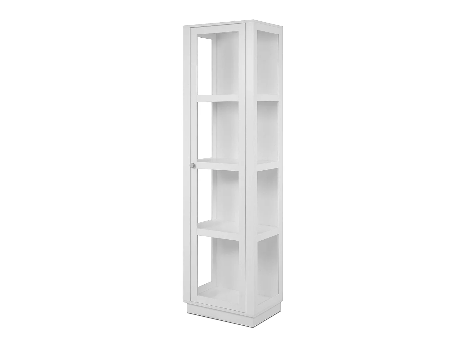 Colonne vitrine blanche 1 porte 4 niveaux RAVEN