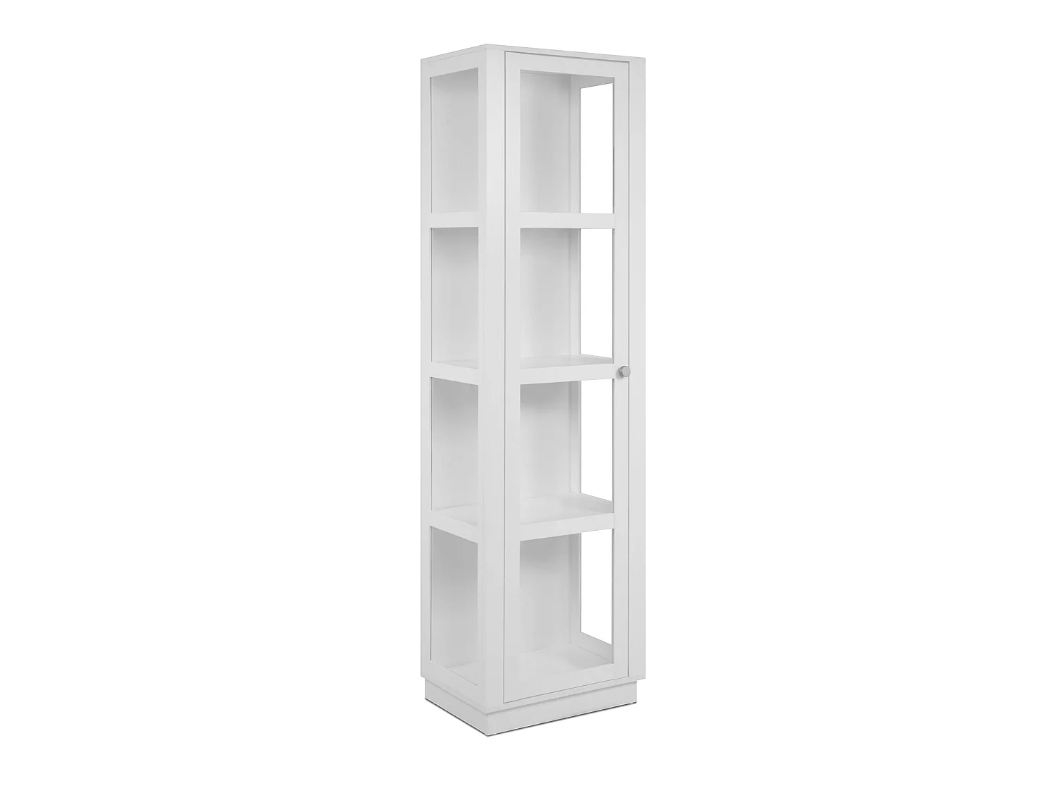 Colonne vitrine blanche 1 porte 4 niveaux RAVEN