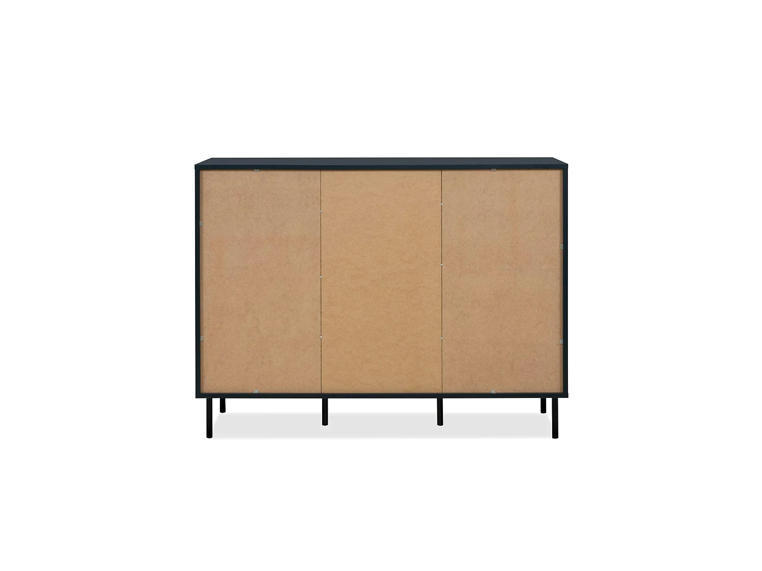 Buffet vitrine bleu sombre 2 portes 3 tiroirs RAVEN