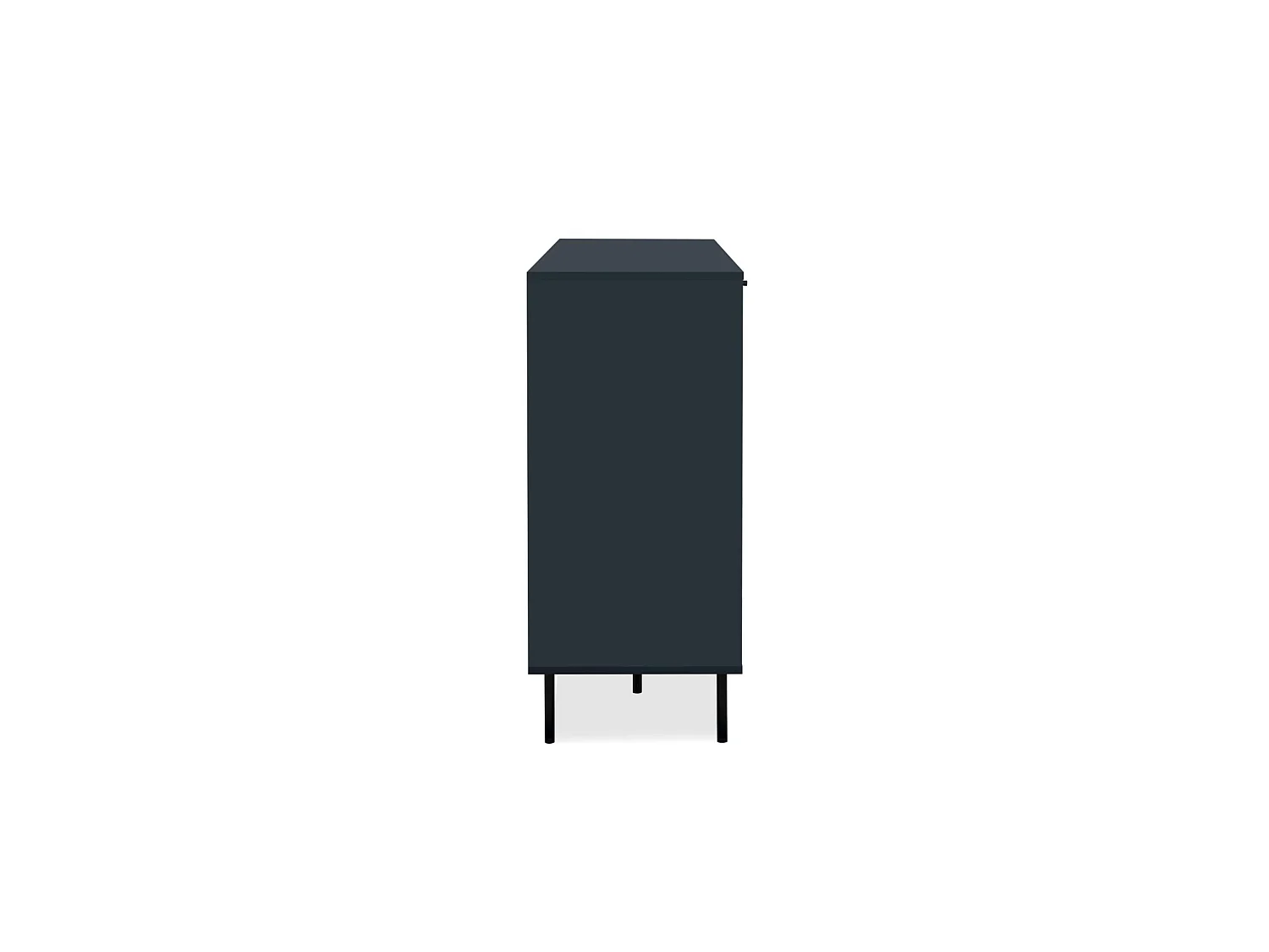 Buffet vitrine bleu sombre 2 portes 3 tiroirs RAVEN