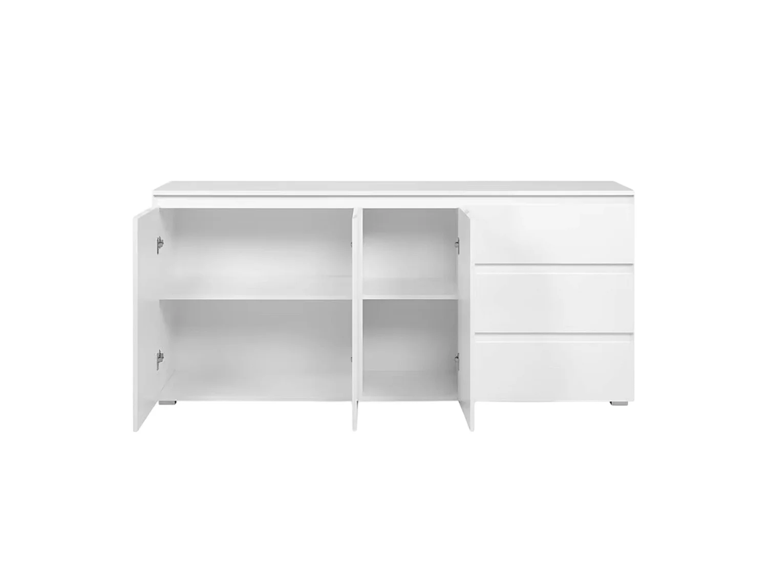 Buffet blanc moderne 3 portes 3 tiroirs ALVA