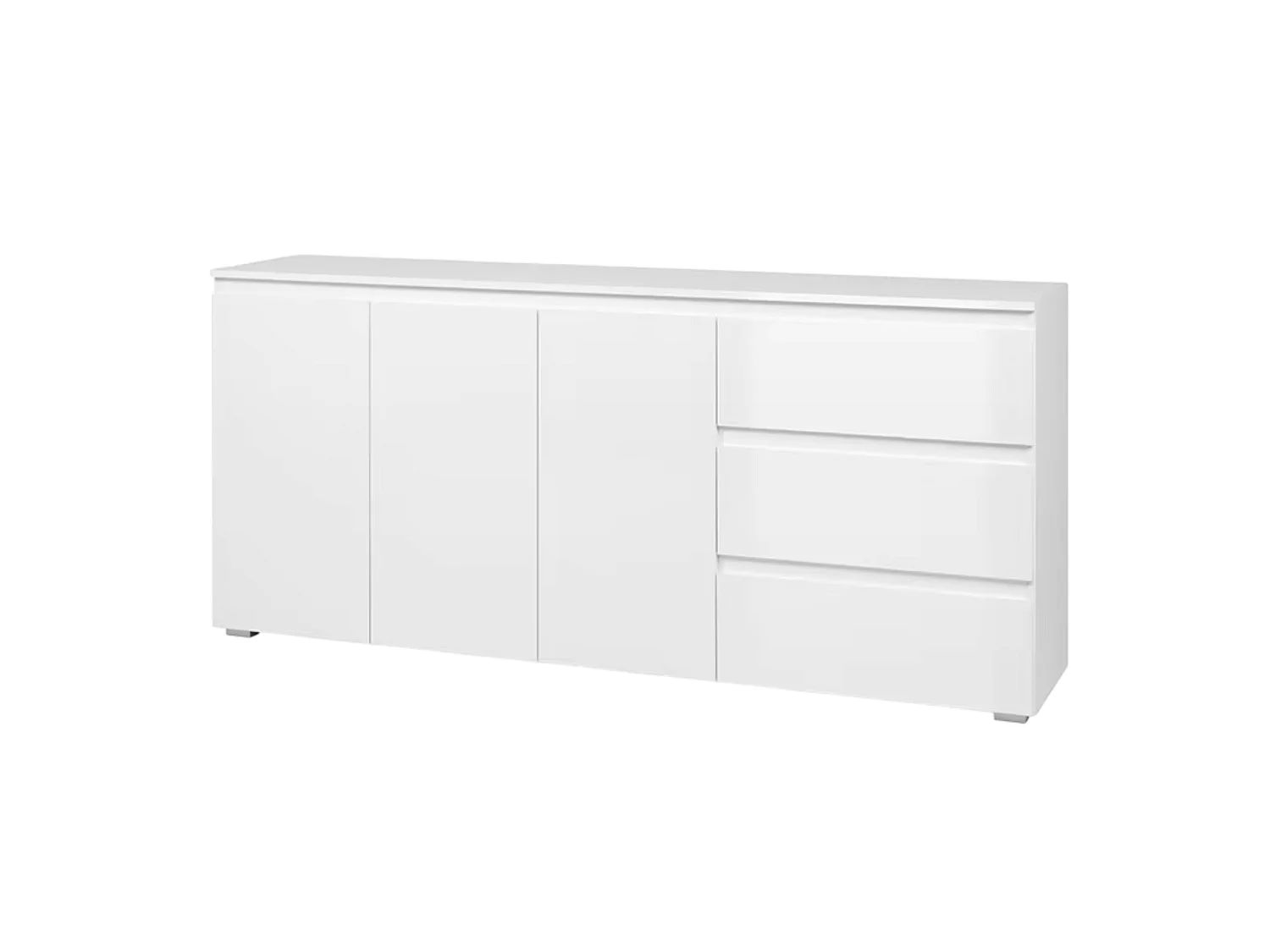 Buffet blanc moderne 3 portes 3 tiroirs ALVA