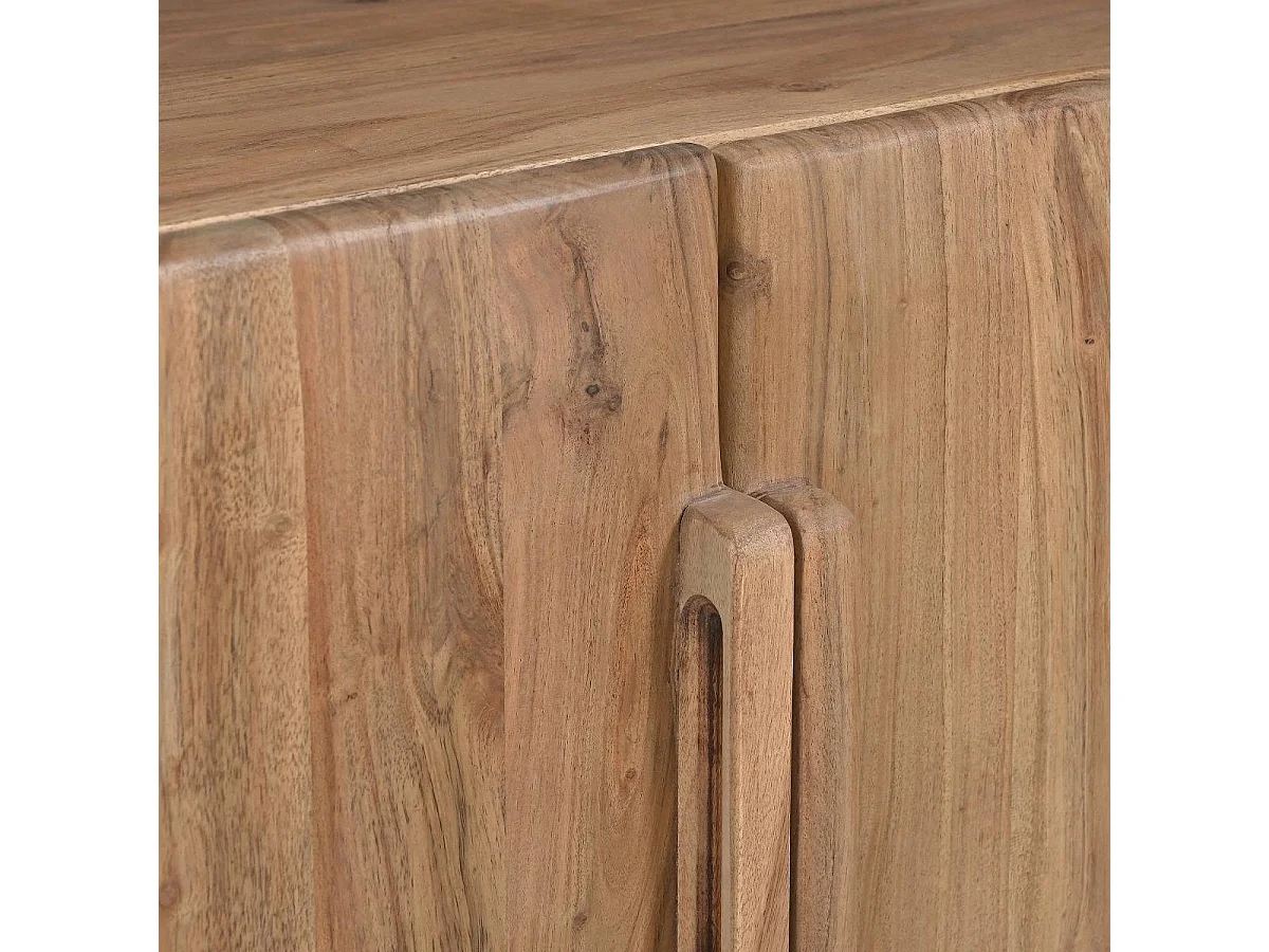 Meuble sous vasque 4 portes en bois d'acacia Vinnie