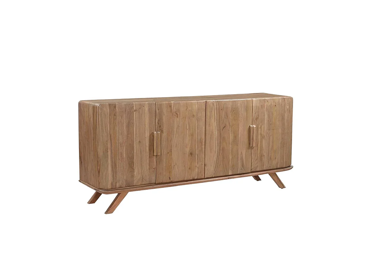 Meuble sous vasque 4 portes en bois d'acacia Vinnie