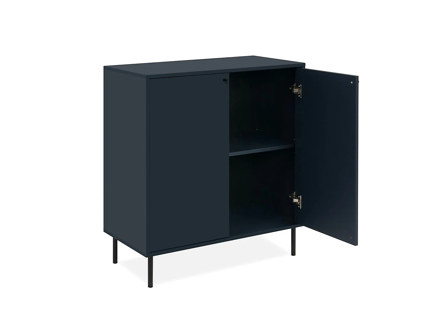 Petit buffet moderne bleu sombre 2 portes RAVEN