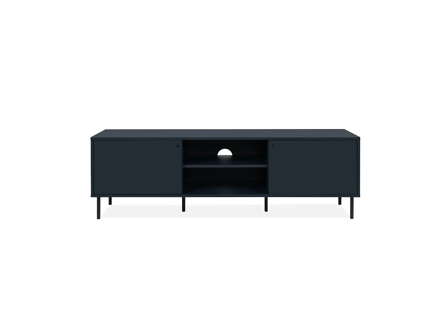 Meuble TV moderne bleu sombre 2 portes RAVEN