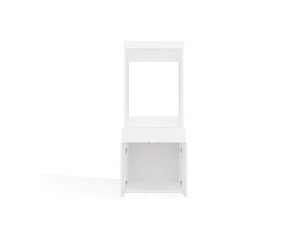 Meuble lave-linge et sèche-linge avec tiroirs, blanc - 64,2 x 64,2 x 162 cm