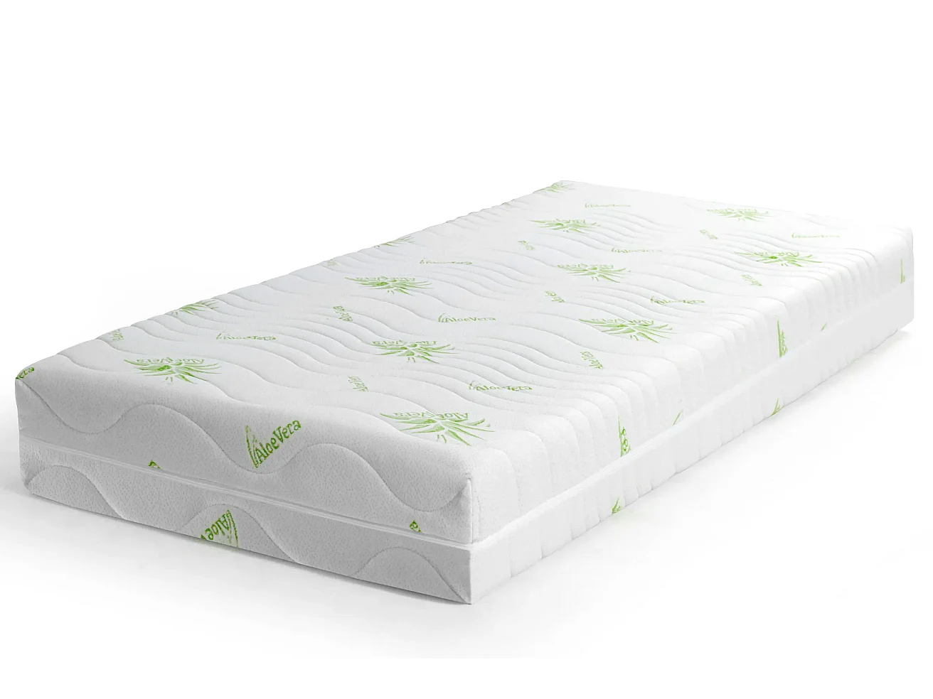 Pocketvering Matras  90x200  ALOË VERA   21cm hoog met kokos 90X200
