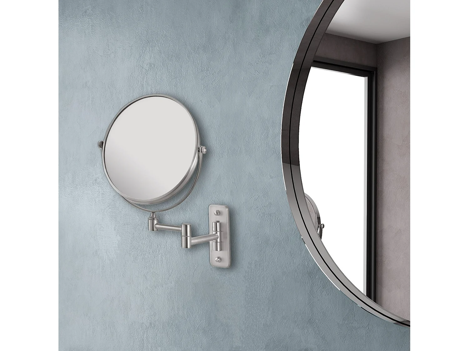 Miroir Grossissant Mural 3X Finition Brossée | Gaia