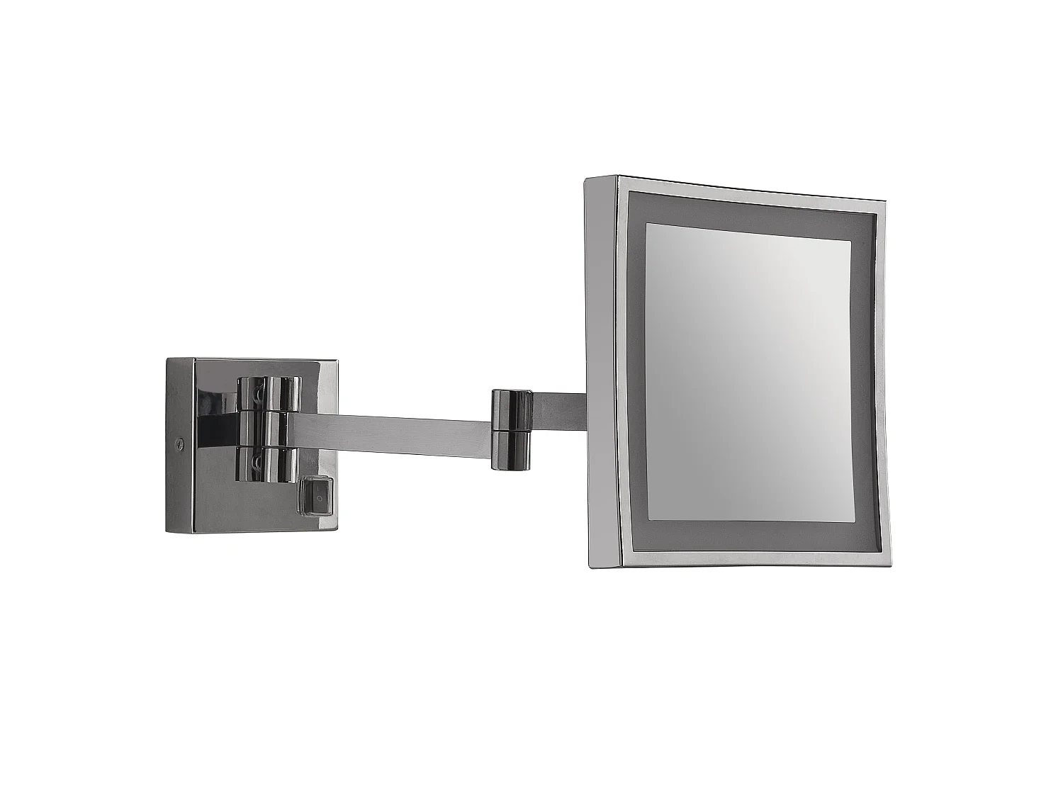 Miroir Grossissant Mural Carré 5X Avec Led | Nina
