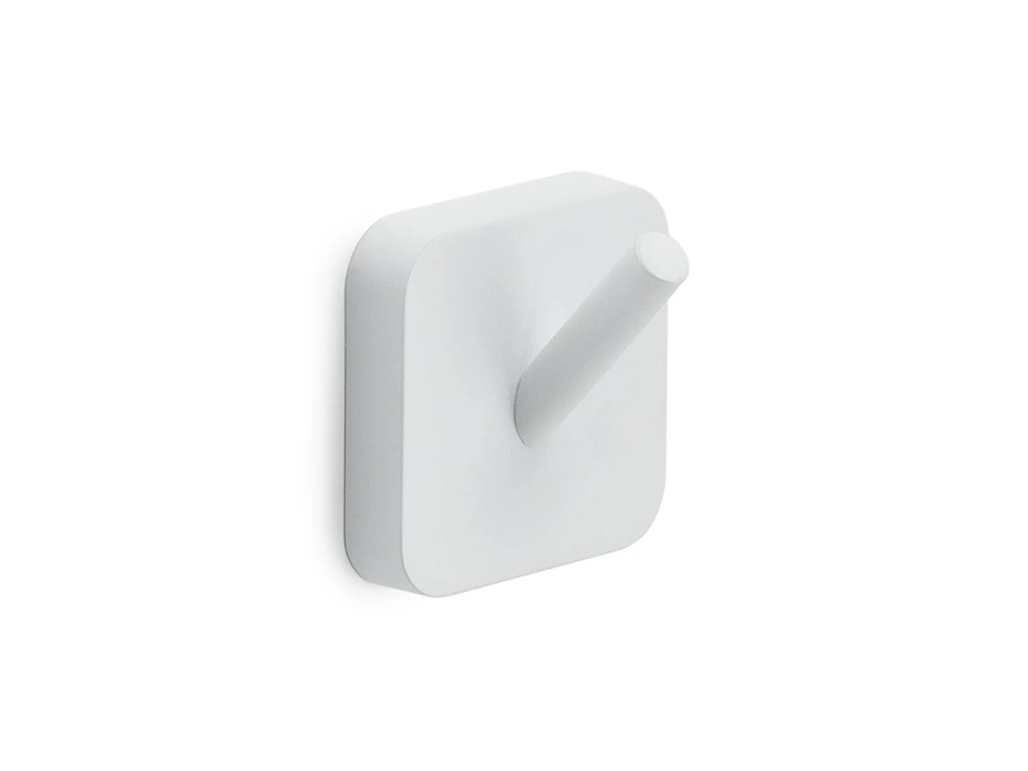 Lot De 2 Patères Salle De Bain Blanc Mat Fixation Vis Ou Adhésif | Tahiti