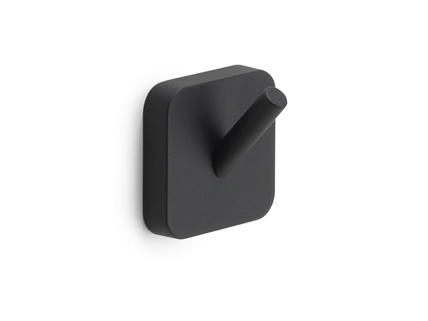 Lot De 2 Patères Salle De Bain Noir Mat Fixation Vis Ou Adhésif | Tahiti