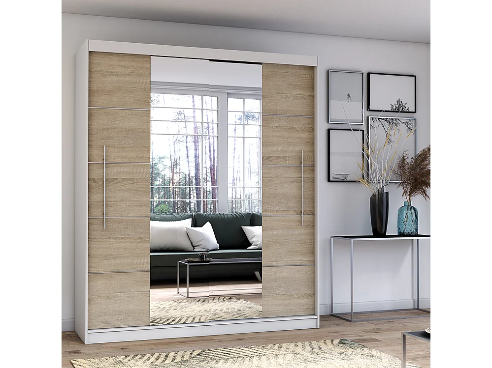 Armoire à portes coulissantes TORINO III 203 cm