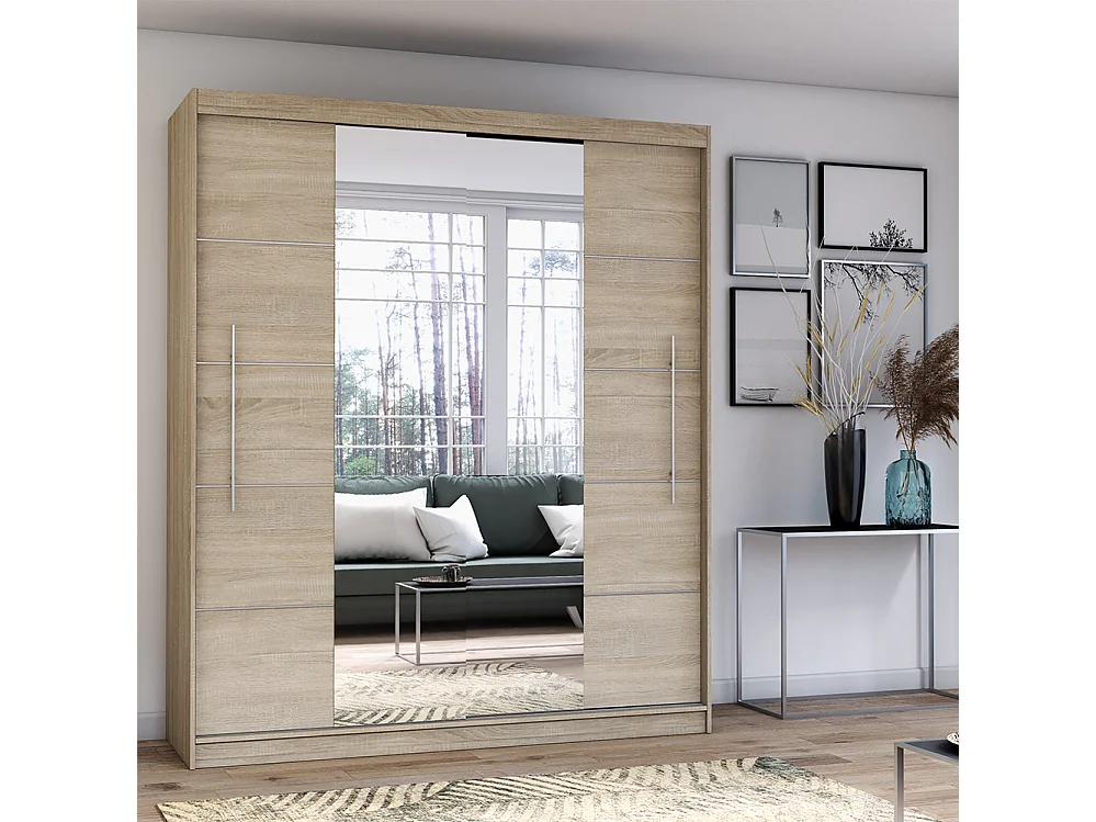 Armoire à portes coulissantes TORINO III 203 cm