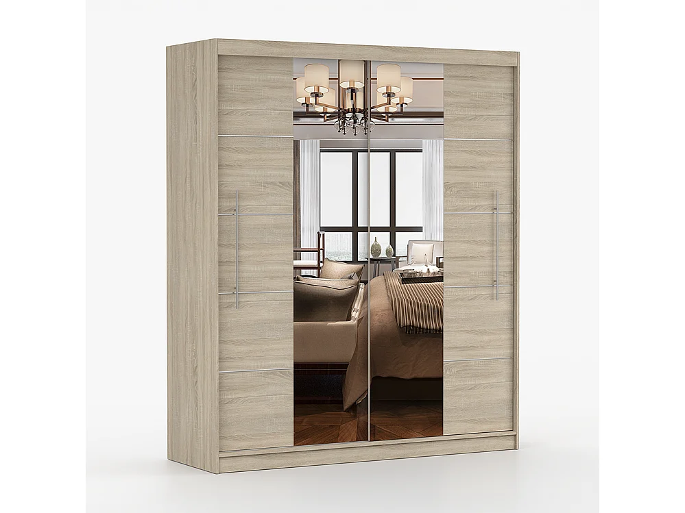 Armoire à portes coulissantes TORINO III 203 cm