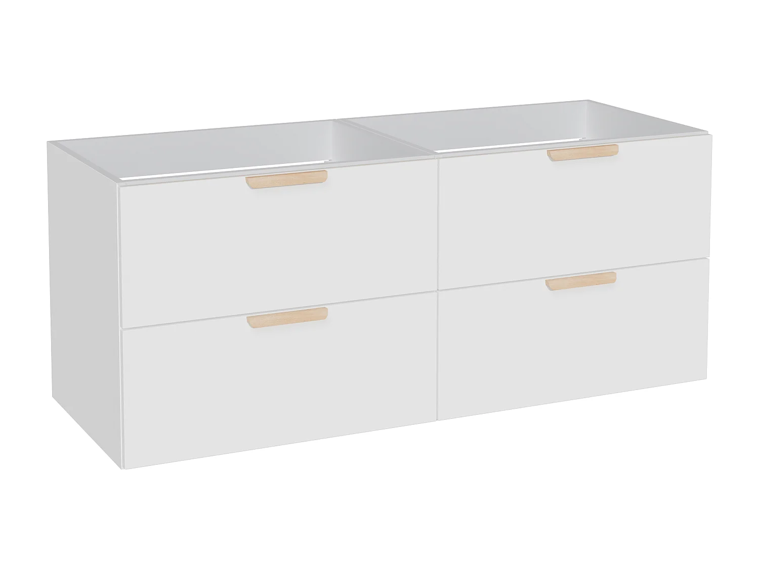 Meuble sous vasque suspendu – Blanc – L120 cm – AVORELI