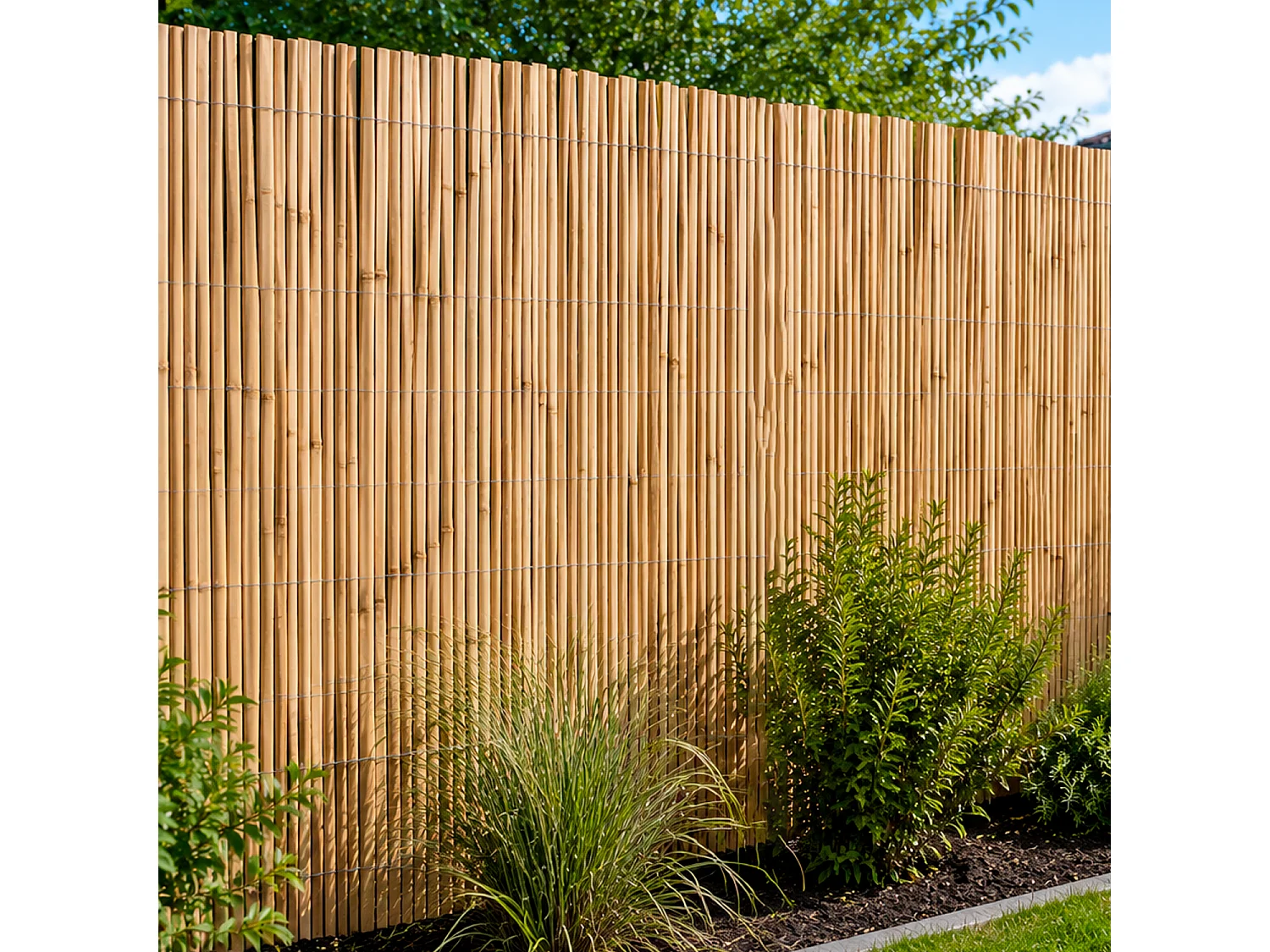 Frangivento In Bamboo Naturale Melbourne A Canna Spaccata Per Arredo Giardino Protezione Privacy Esterna Canniccio Resistente Legato Con Filo Di Ferro 2 X 3 Metri