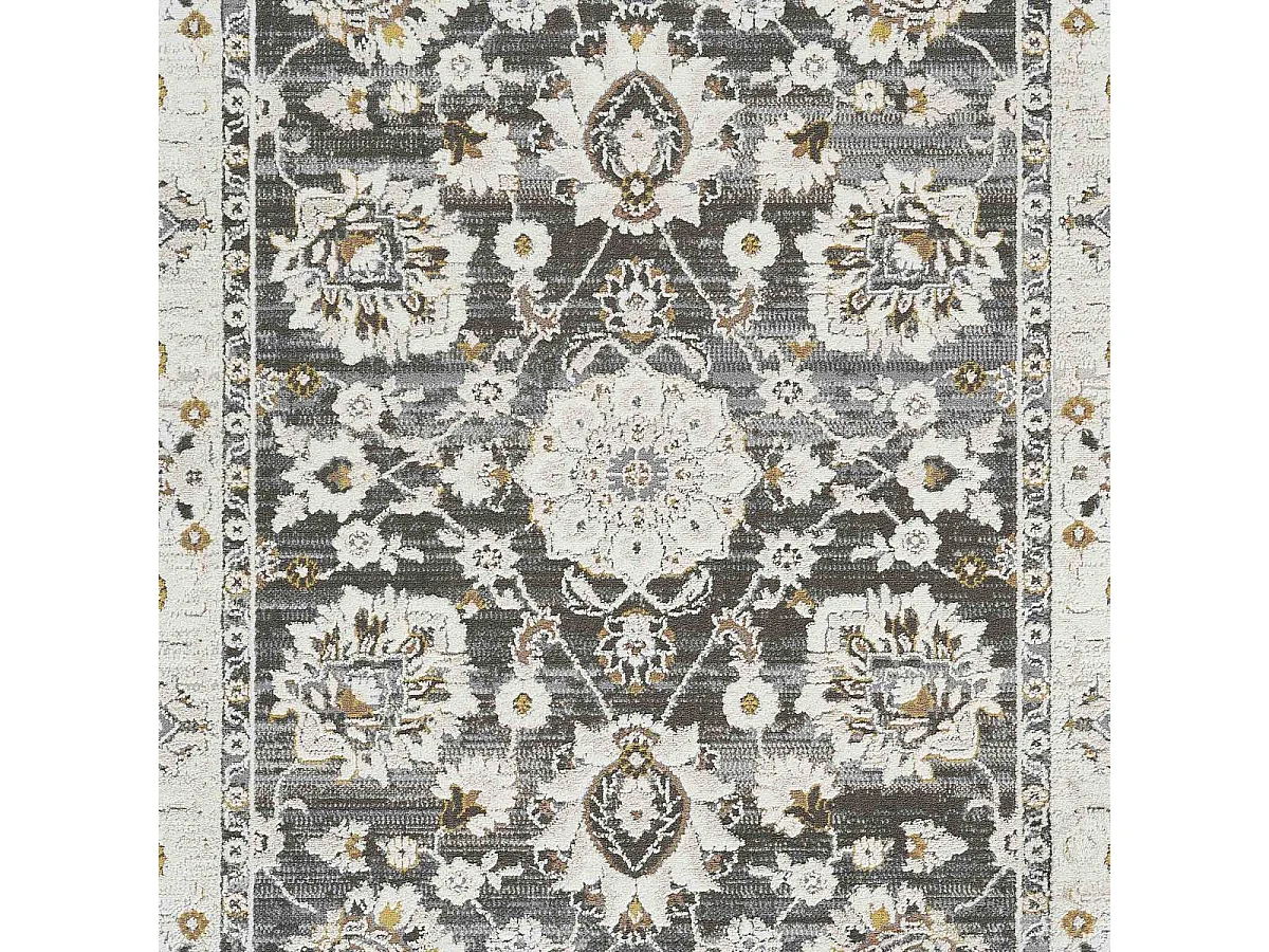 Tapis d'orient, motif oriental en relief, style authentique LYN51 OPALE