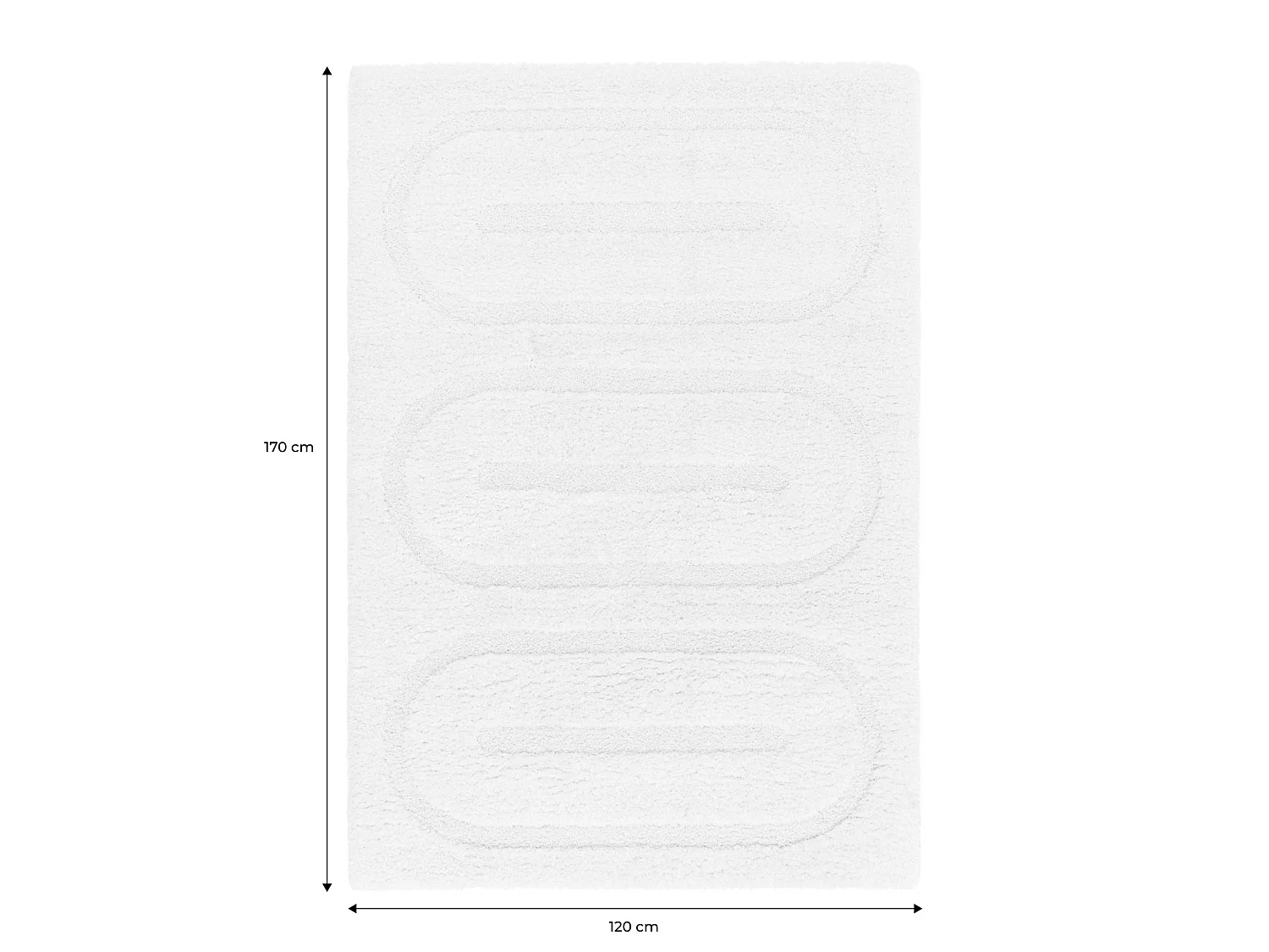 Tapis intérieur motifs géométriques crème 120x170cm - Mae