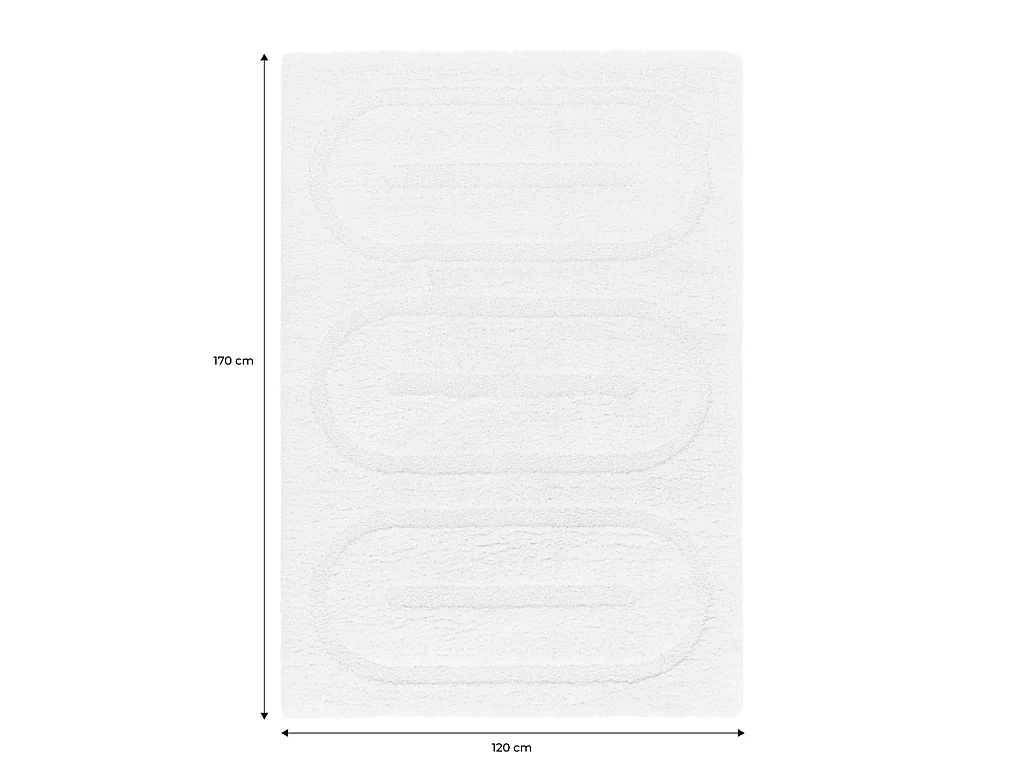 Tapis intérieur motifs géométriques crème 120x170cm - Mae