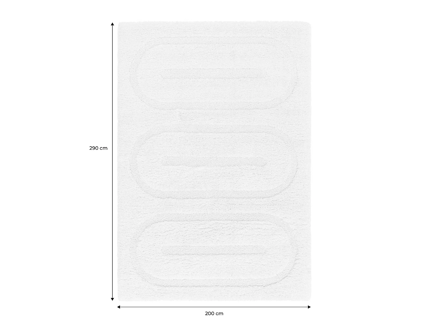 Tapis intérieur motifs géométriques crème 200x290cm - Mae