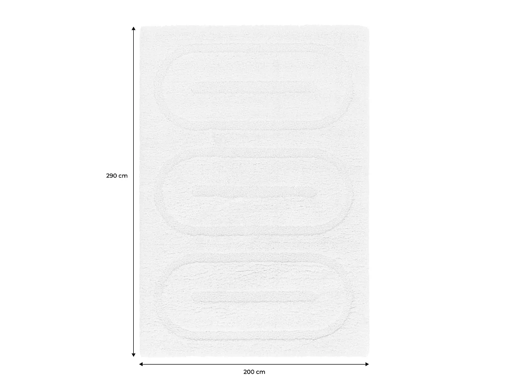 Tapis intérieur motifs géométriques crème 200x290cm - Mae