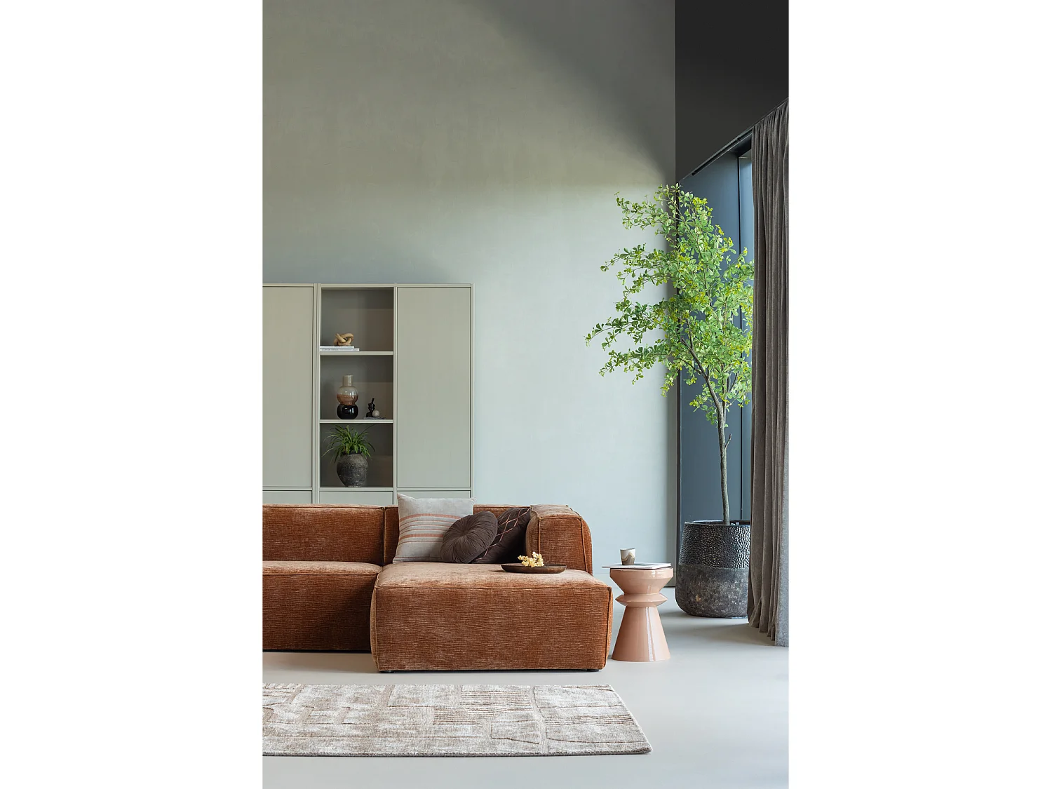 Fedde - Table d’appoint ronde en métal ⌀30cm - Rose blush