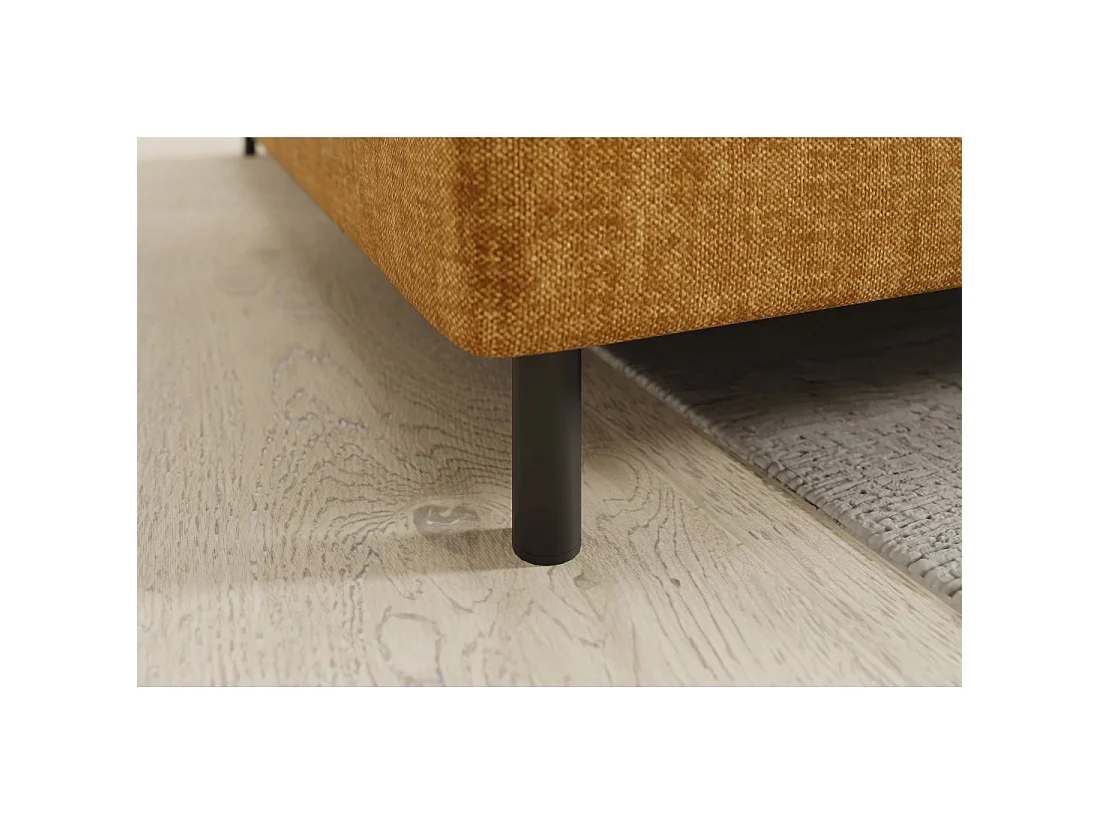 Canapé d'angle gauche convertible BARNEA 208 cm camel avec rangement