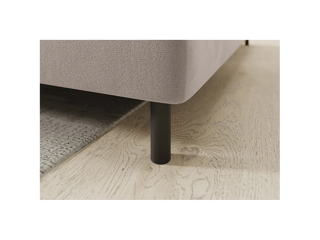 Canapé d'angle droit convertible BARNEA 208 cm beige crème avec rangement