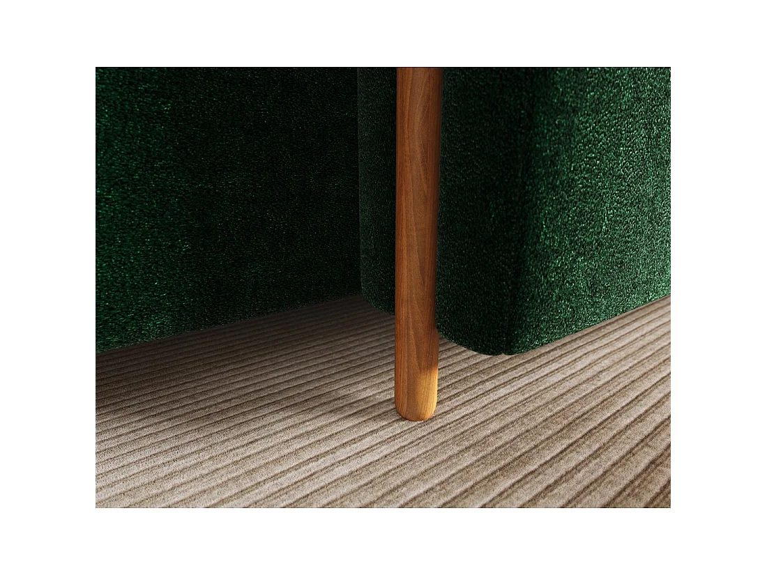 Canapé d'angle convertible ARVESSA vert émeraude bouclette – Angle droit