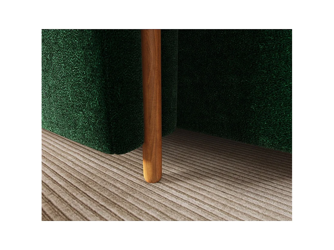 Canapé d'angle convertible ARVESSA vert émeraude chenille – Angle gauche