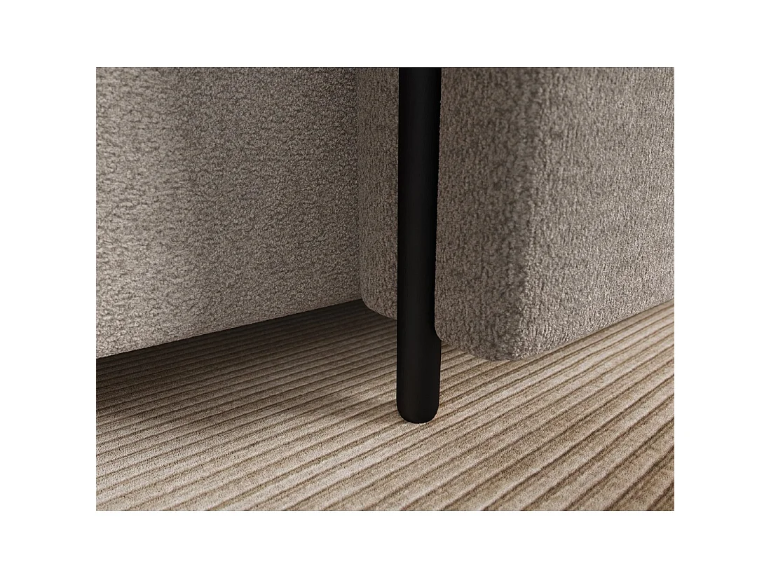 Canapé d'angle convertible ARVESSA marron clair chenille – Angle droit