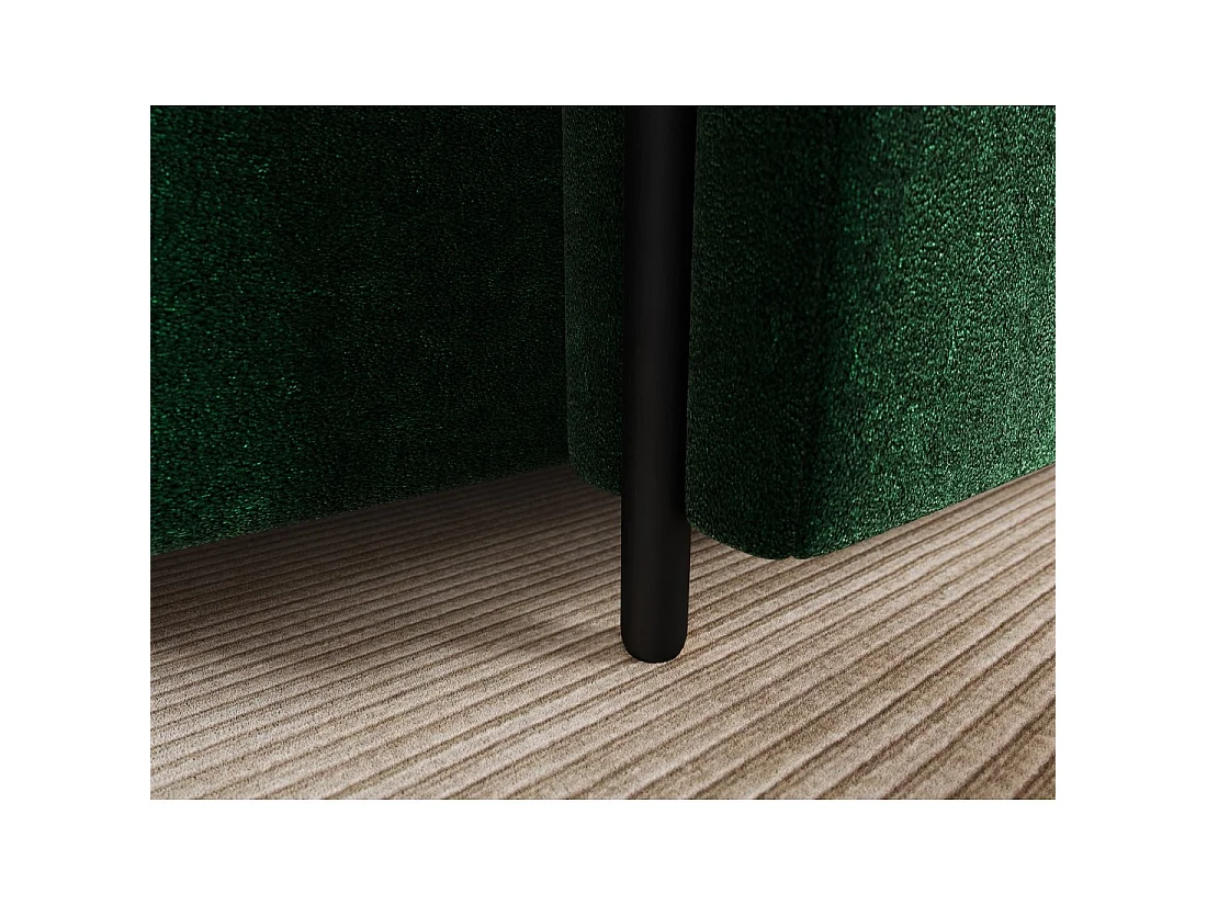 Canapé d'angle convertible ARVESSA vert émeraude chenille – Angle droit