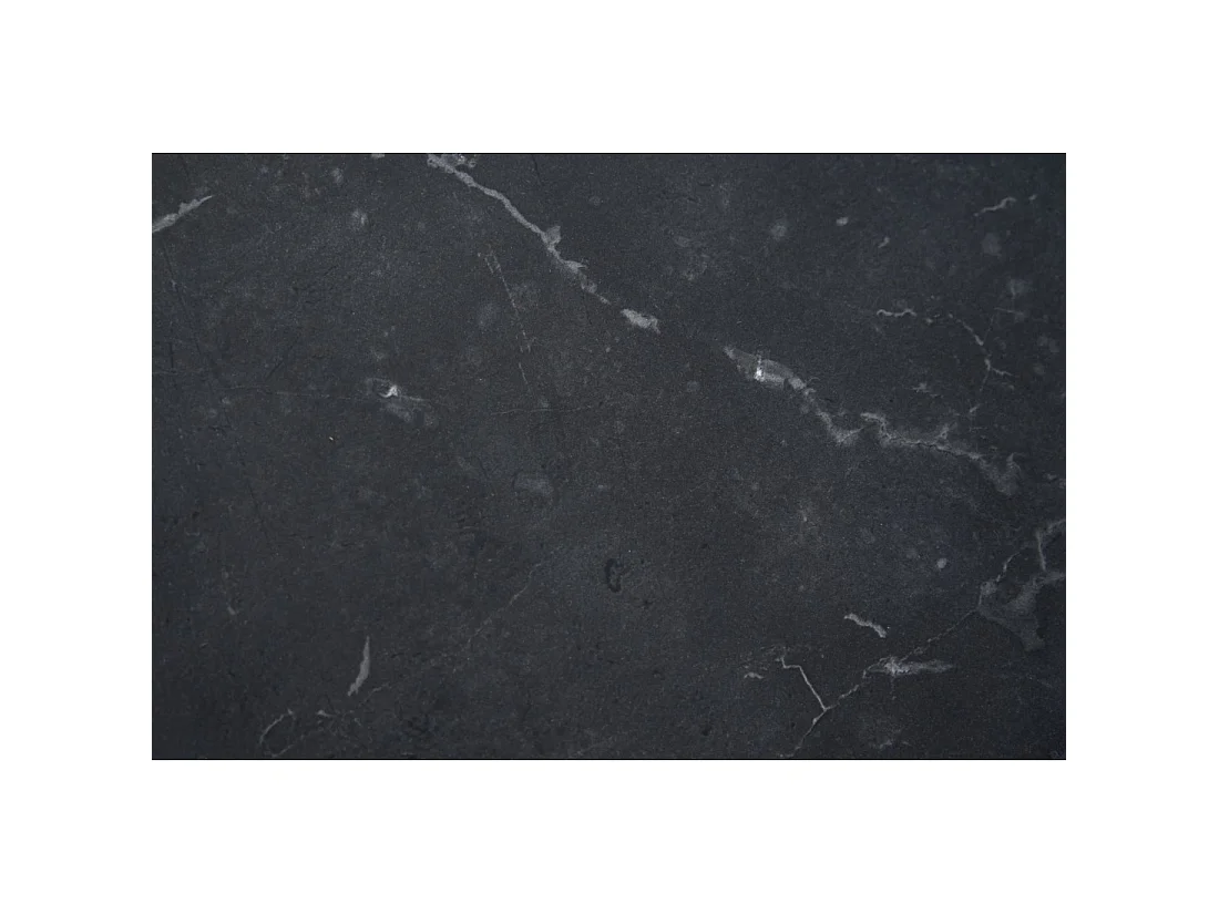 Tables basses gigognes VELTO noires effet marbre avec plateau en verre trempé