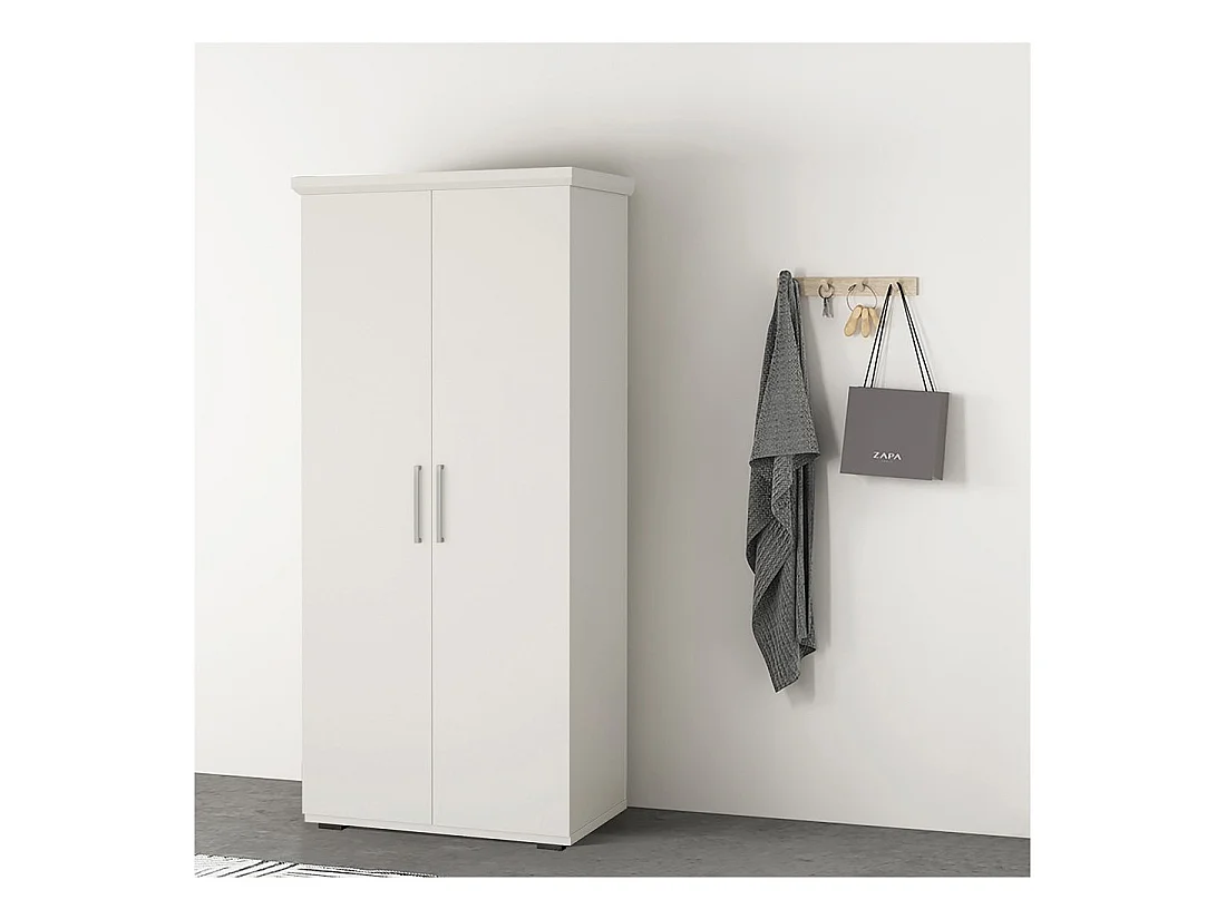 Kast TOM met 2 deuren en 2 laden wit 80 cm