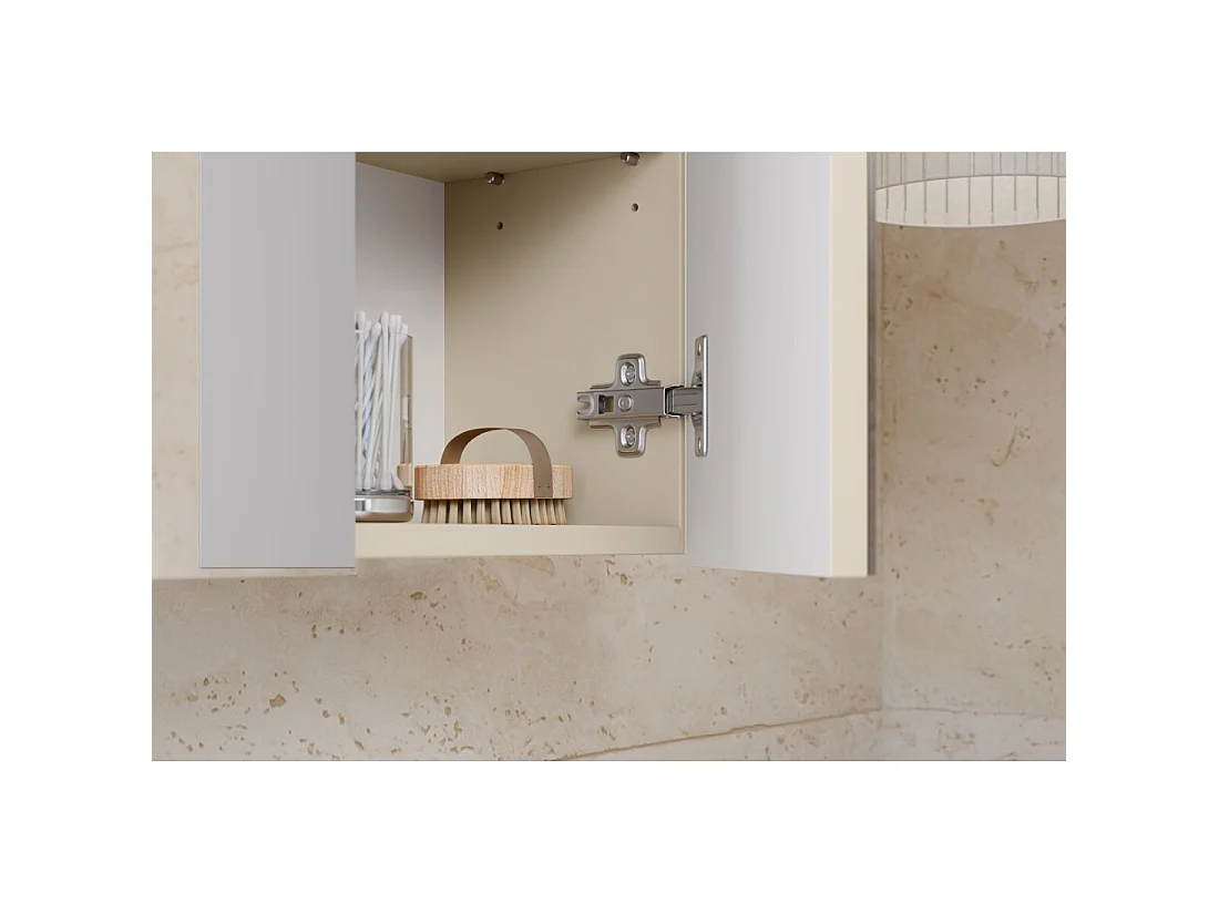 Meuble de rangement ERMANO avec portes miroirs - L60 x H70 x P20 - À suspendre