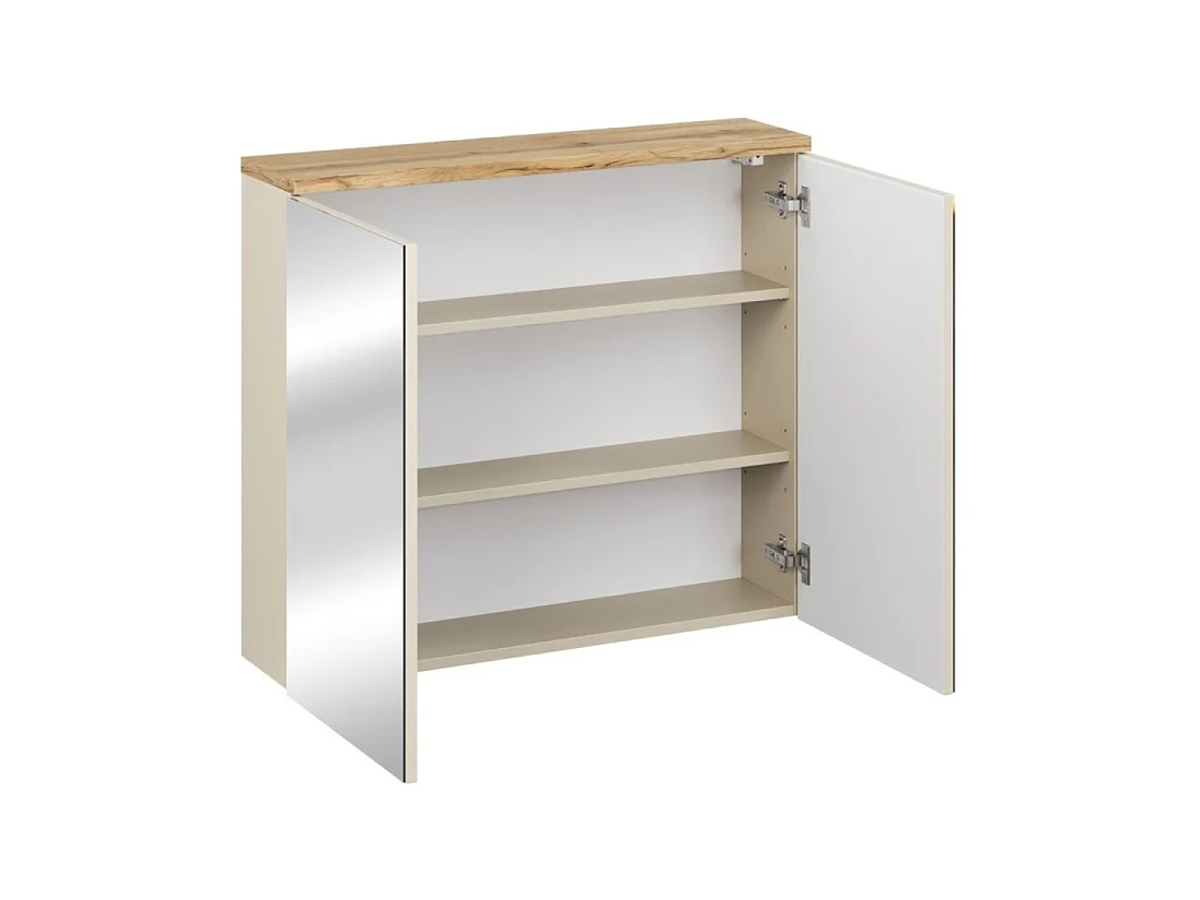Meuble de rangement ERMANO avec portes miroirs - L80 x H70 x P20 - À suspendre