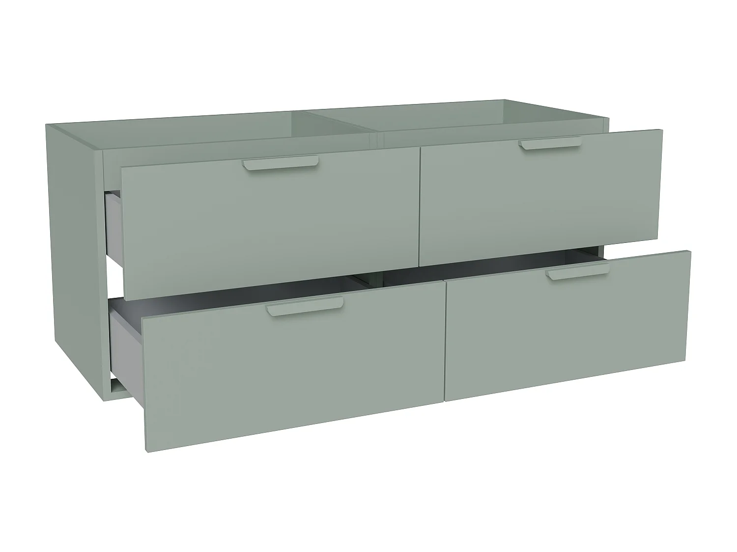 Meuble sous vasque suspendu – Vert amande – L120 cm – AVORELI