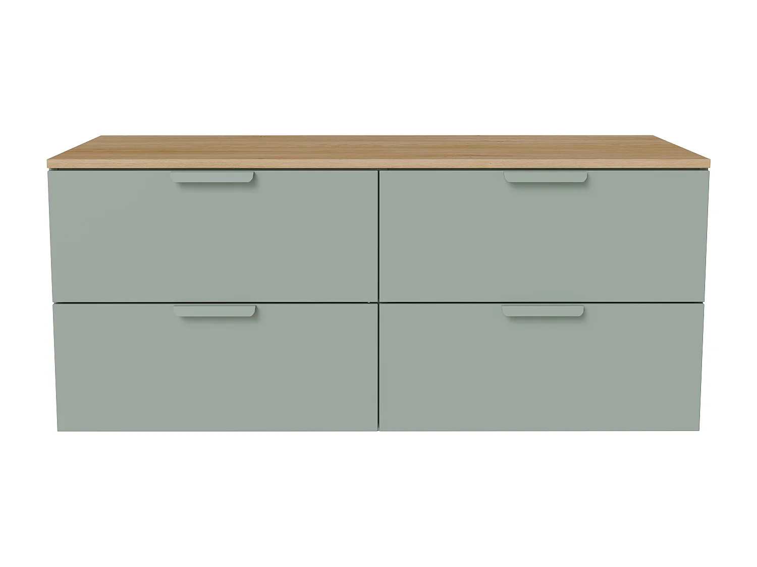 Mobile sotto lavabo sospeso con ripiano Verde acqua L120 cm - AVORELI