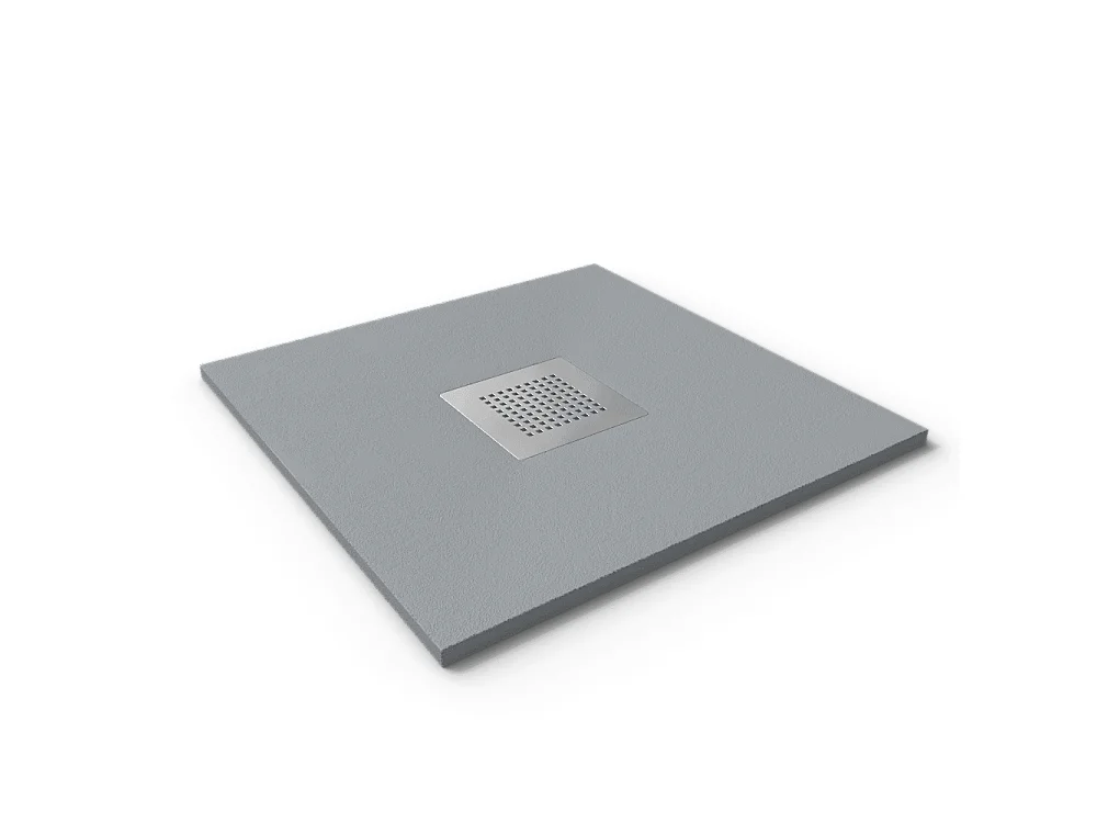 Plato de ducha resina SLATE gris  70x70 cm rejilla color