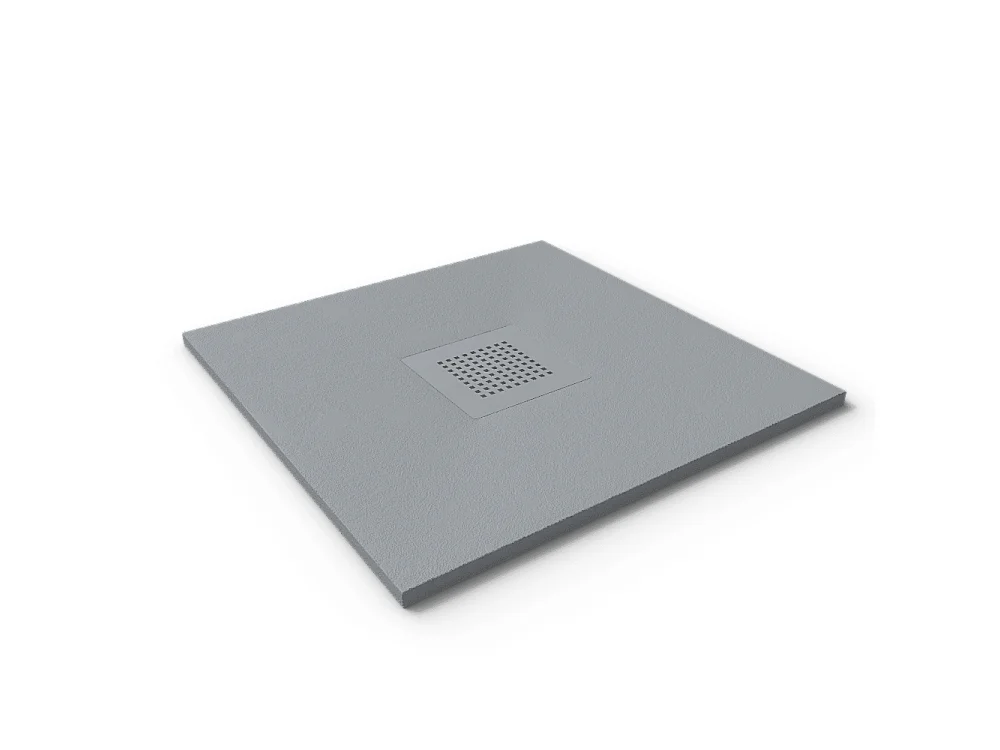 Plato de ducha resina SLATE gris  90x80 cm rejilla color