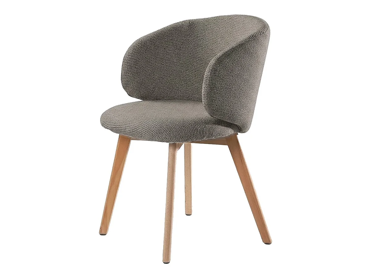 Stühle 2er?Set, aus stoff und massive Holzfüße H79 cm - SOLÈNE