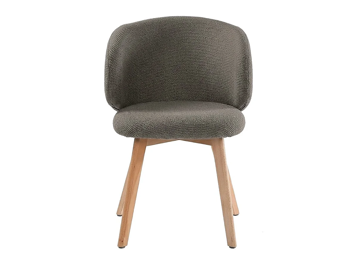 Stühle 2er?Set, aus stoff und massive Holzfüße H79 cm - SOLÈNE