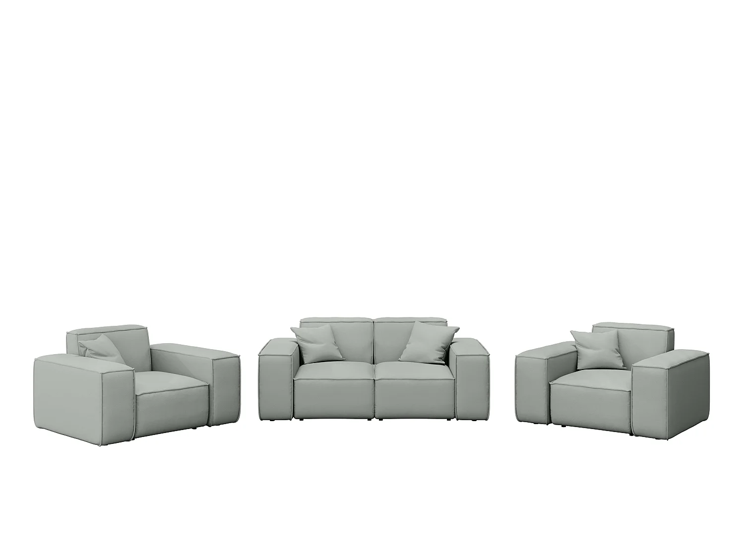 Zestaw 2+1+1 Patio, tkanina Odyssey, cement (02)