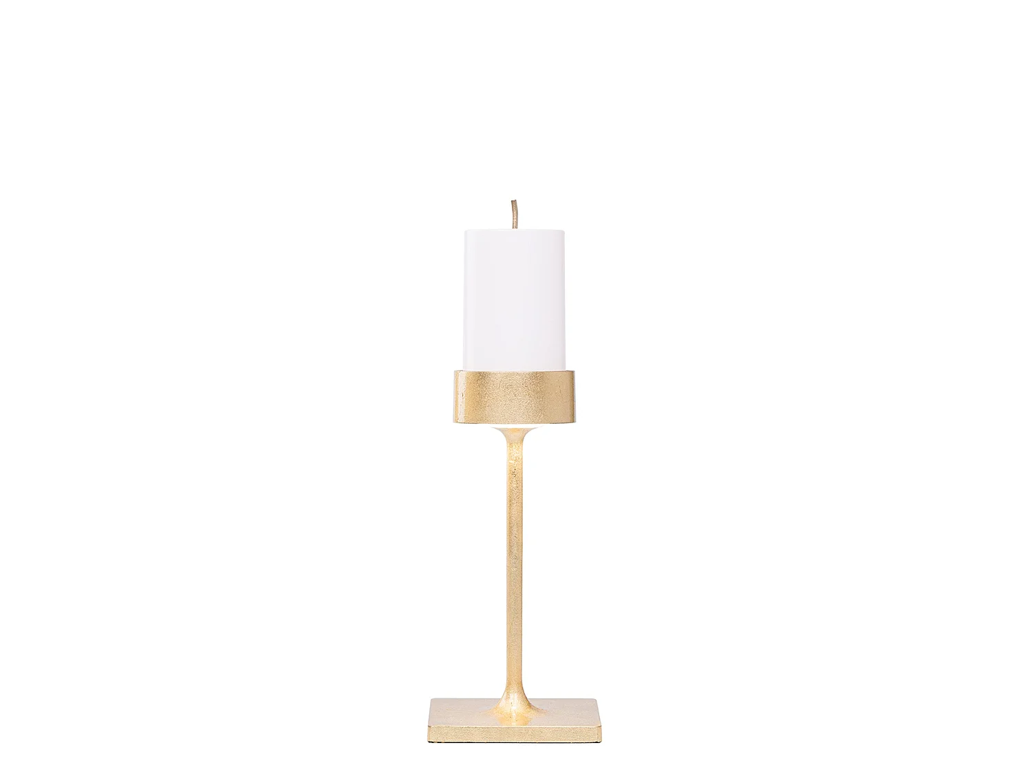 Perpetua Lampada da Tavolo Mini Senza Fili Design Candelabro Struttura Alluminio Pressofuso Nero Opaco e Finitura Foglia Oro Sistema Modulare LED