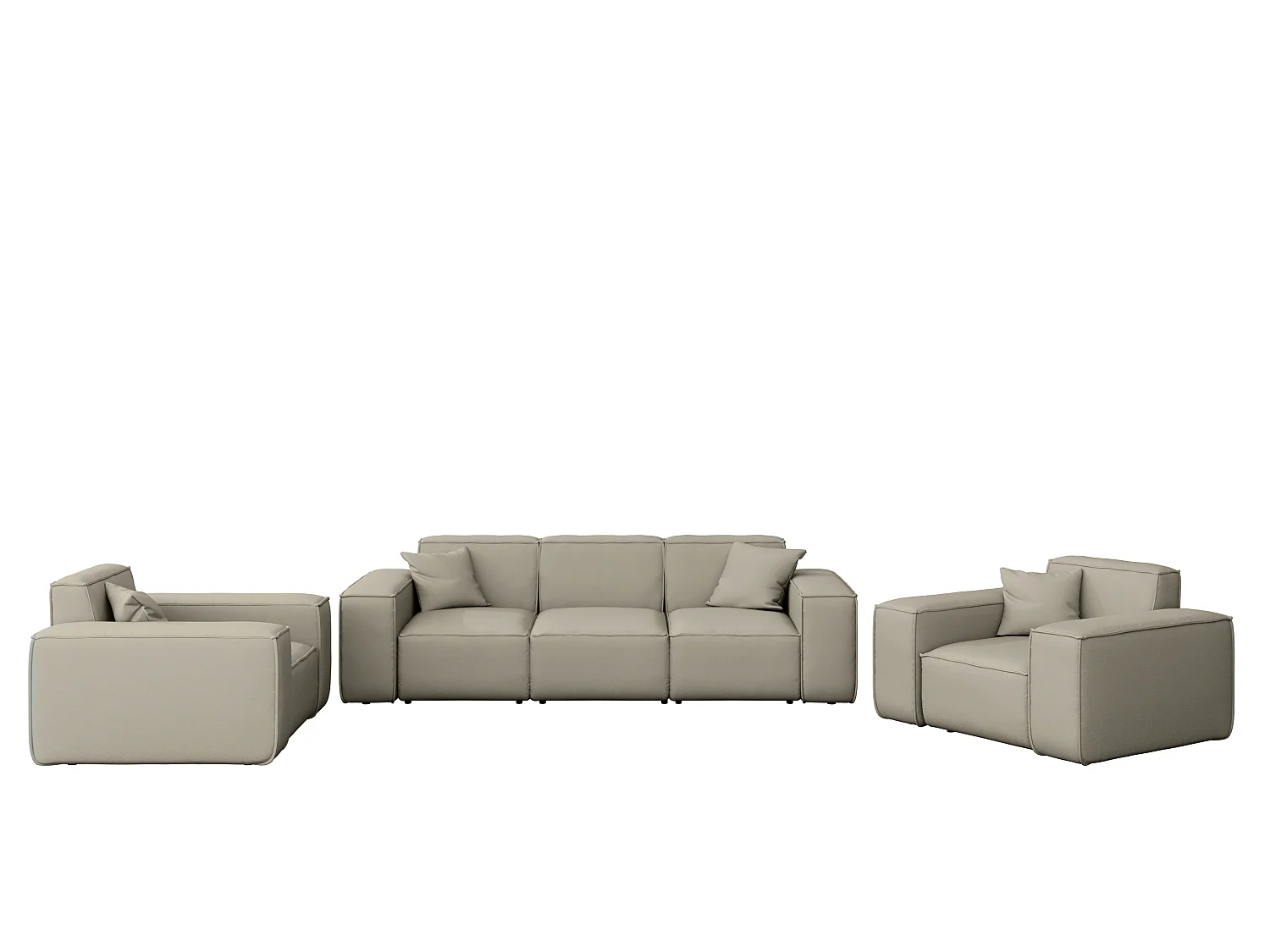 Zestaw 3+1+1 Patio, tkanina Odyssey, pearl (01)