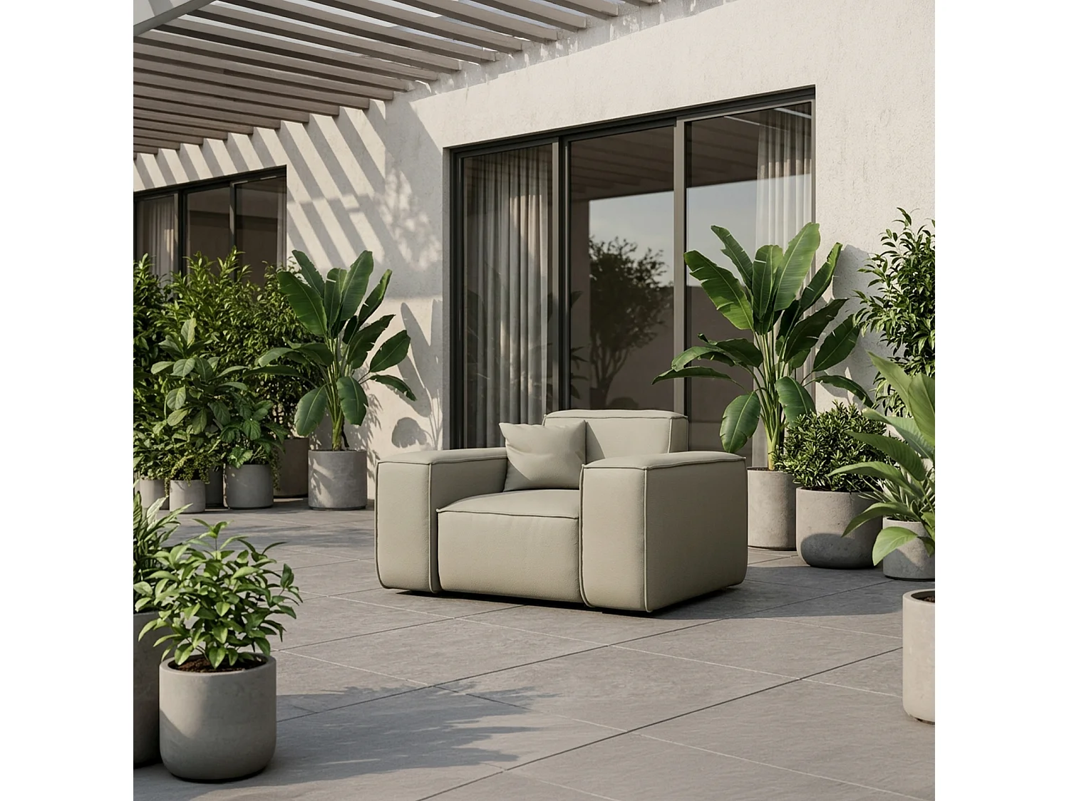 Patio-Sessel, Stoff Odyssey, Pearl (01)